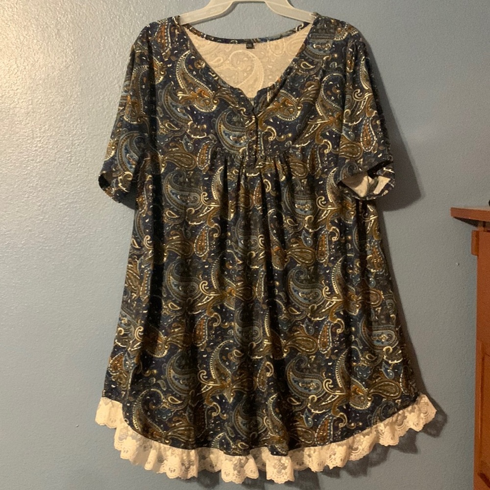 Adorable plus babydoll top